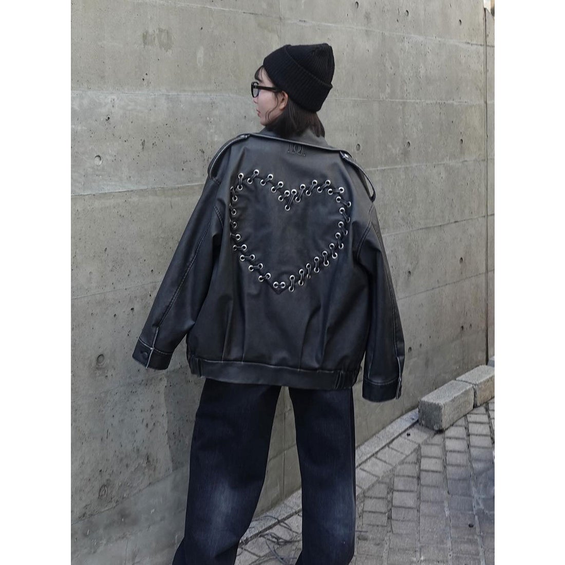 ダーリッチ Darich ハートシェイカーレザージャケット （ブラック