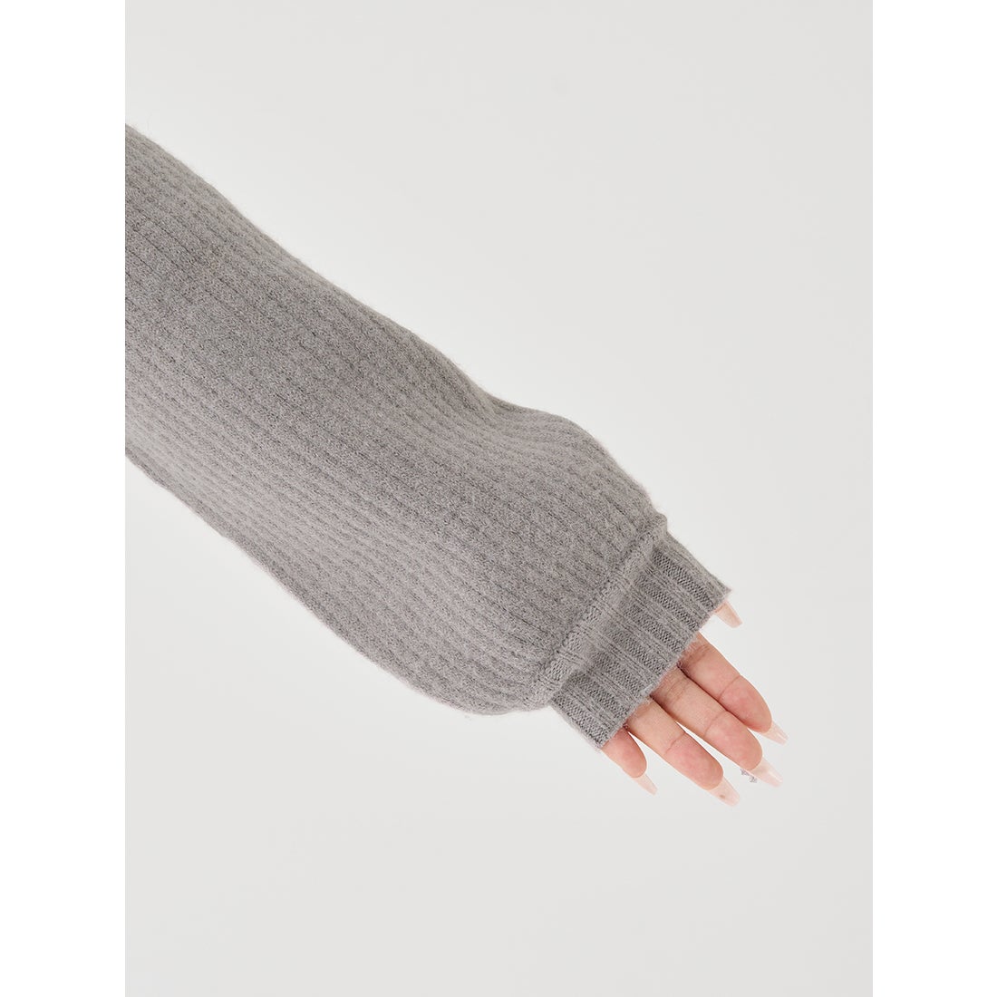 ダーリッチ Darich DRビジューボリュームリブニットトップス （グレー