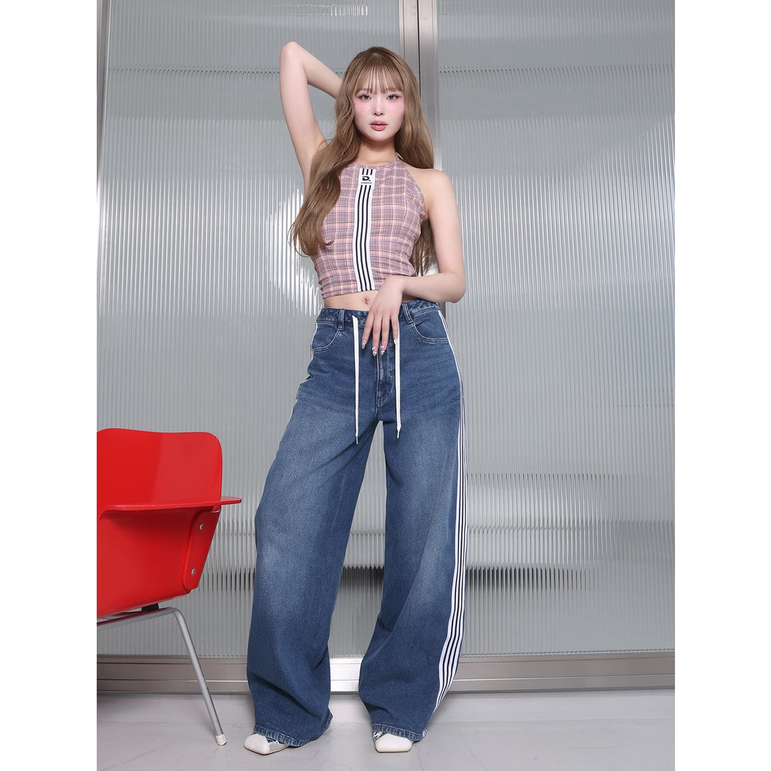 ダーリッチ Darich リメイクライクワイドデニムパンツ （ブラック