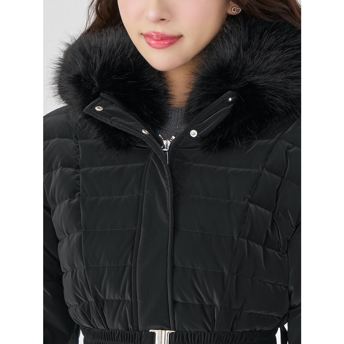 ダーリッチ Darich レディミディダウンコート （ブラック