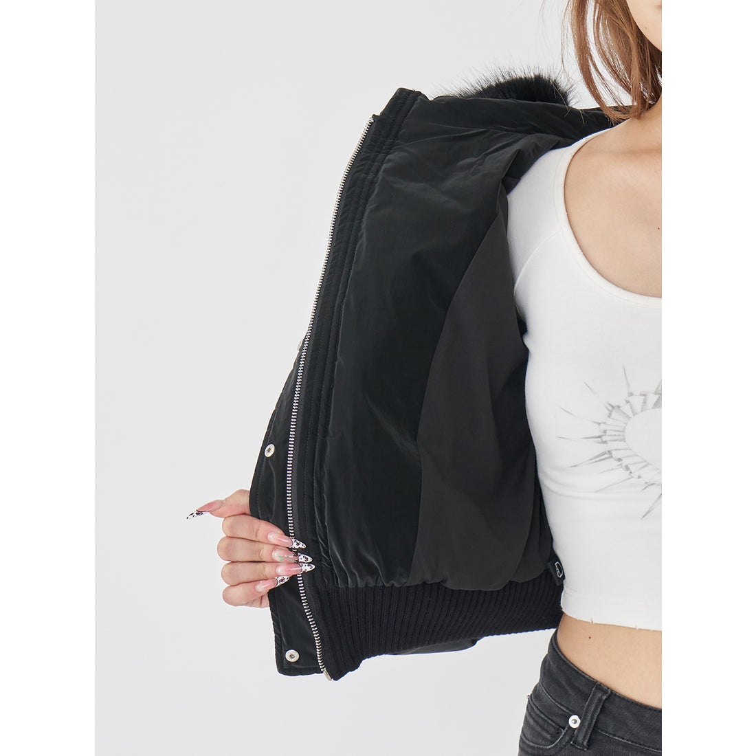 ダーリッチ Darich レディショートダウンジャケット （ブラック