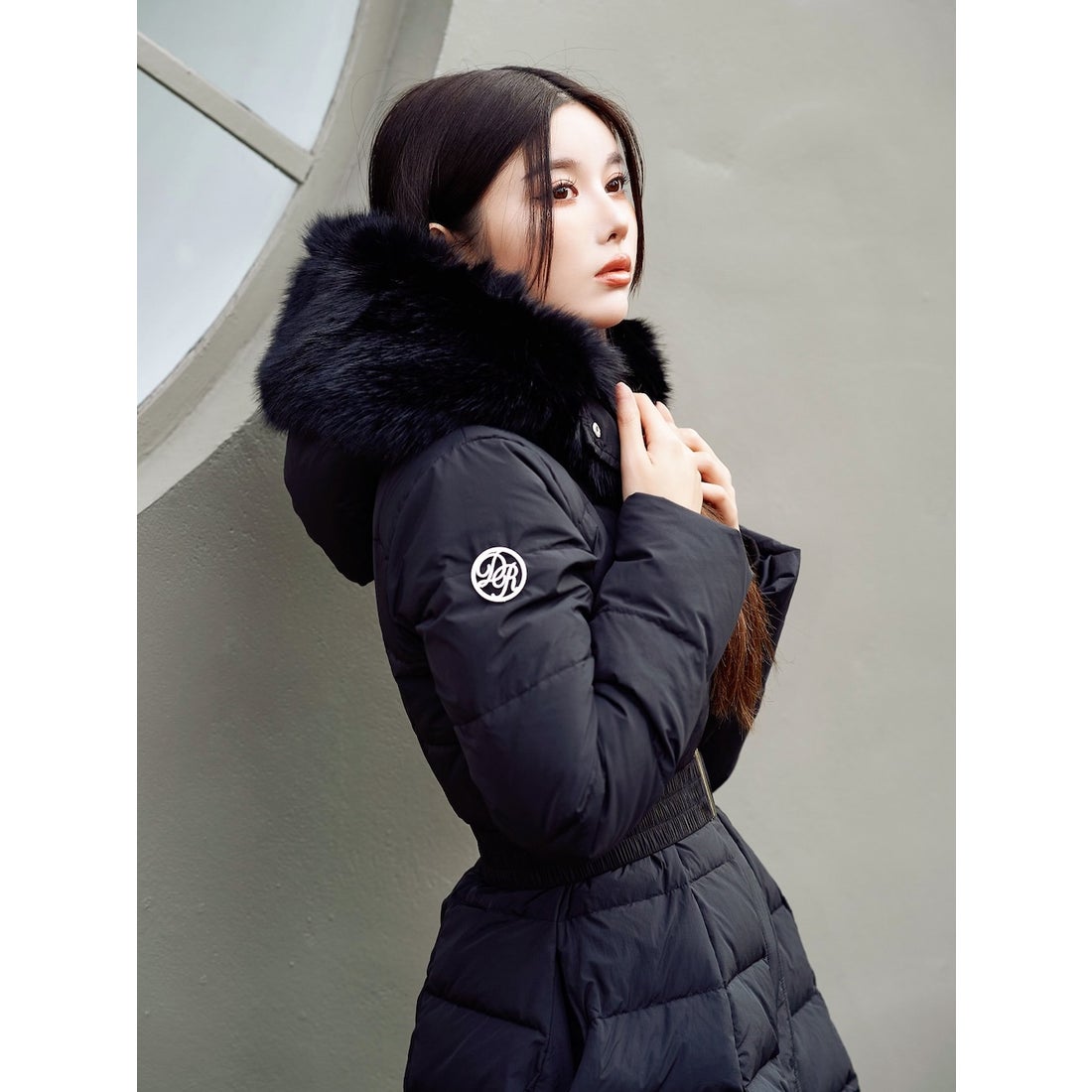 ダーリッチ Darich レディミディダウンコート （ブラック