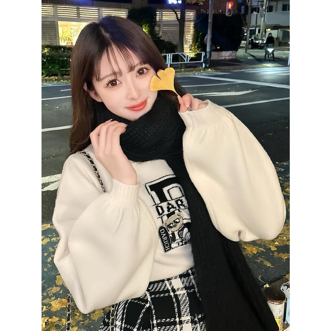 ダーリッチ Darich Dベアジャガードニットトップス （アイボリー