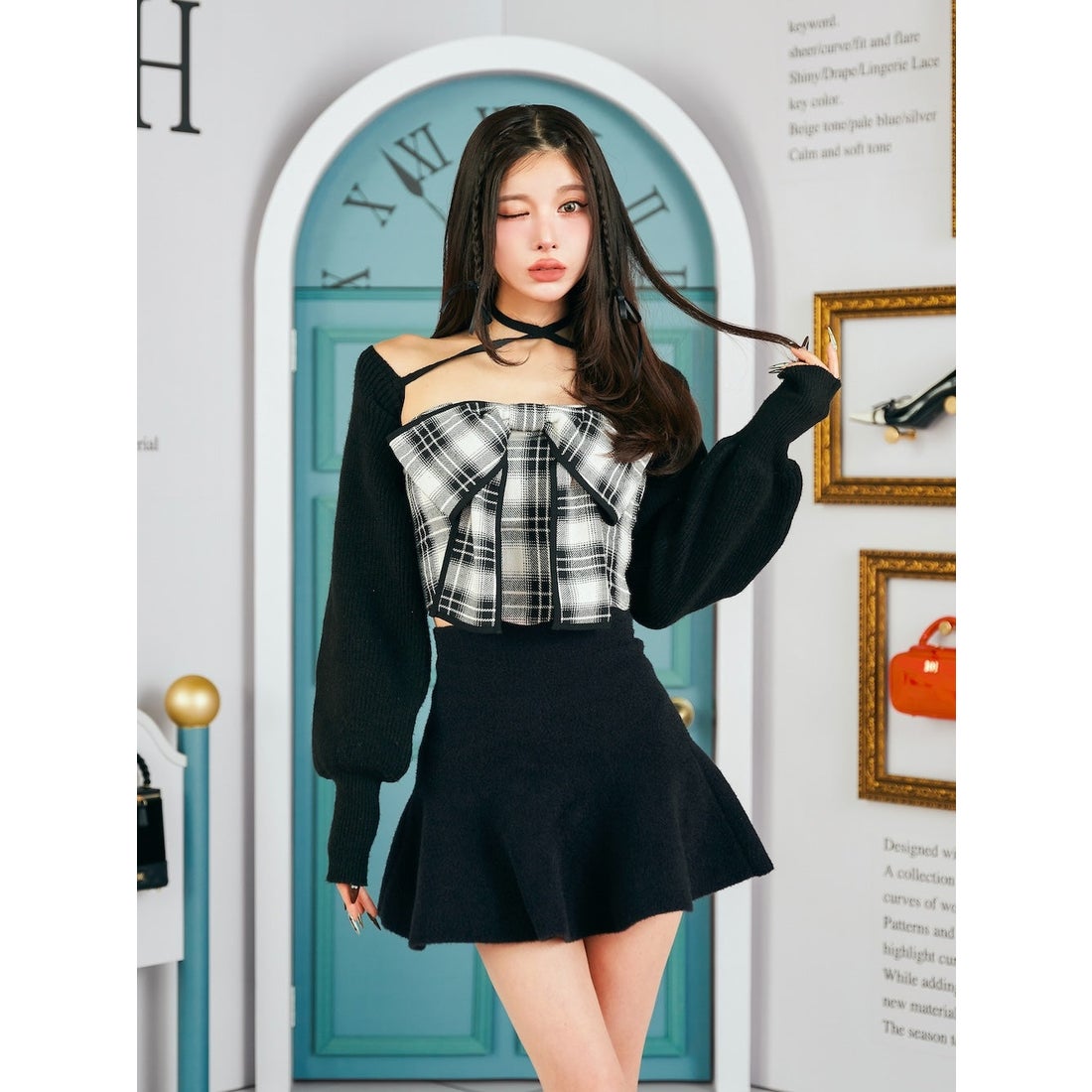 ダーリッチ Darich ビッグリボンアンサンブル （ブラック