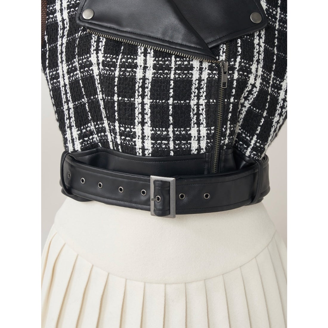 ダーリッチ Darich メッシュデザインライダースジャケット （ブラック