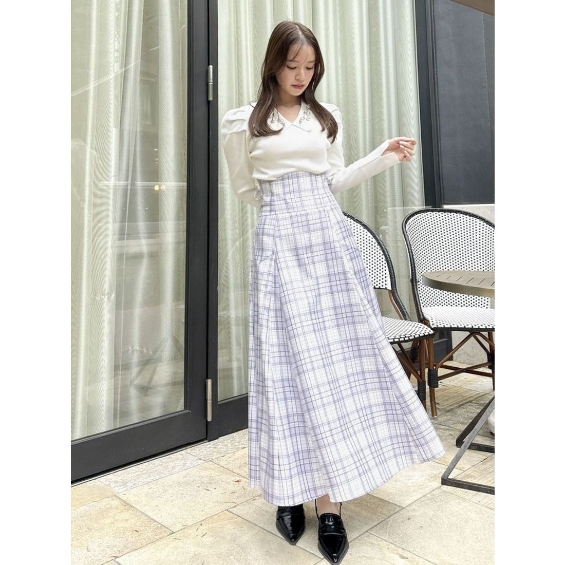 ダズリン dazzlin 2WAYダブルレースアップコルセットスカート （ブルー