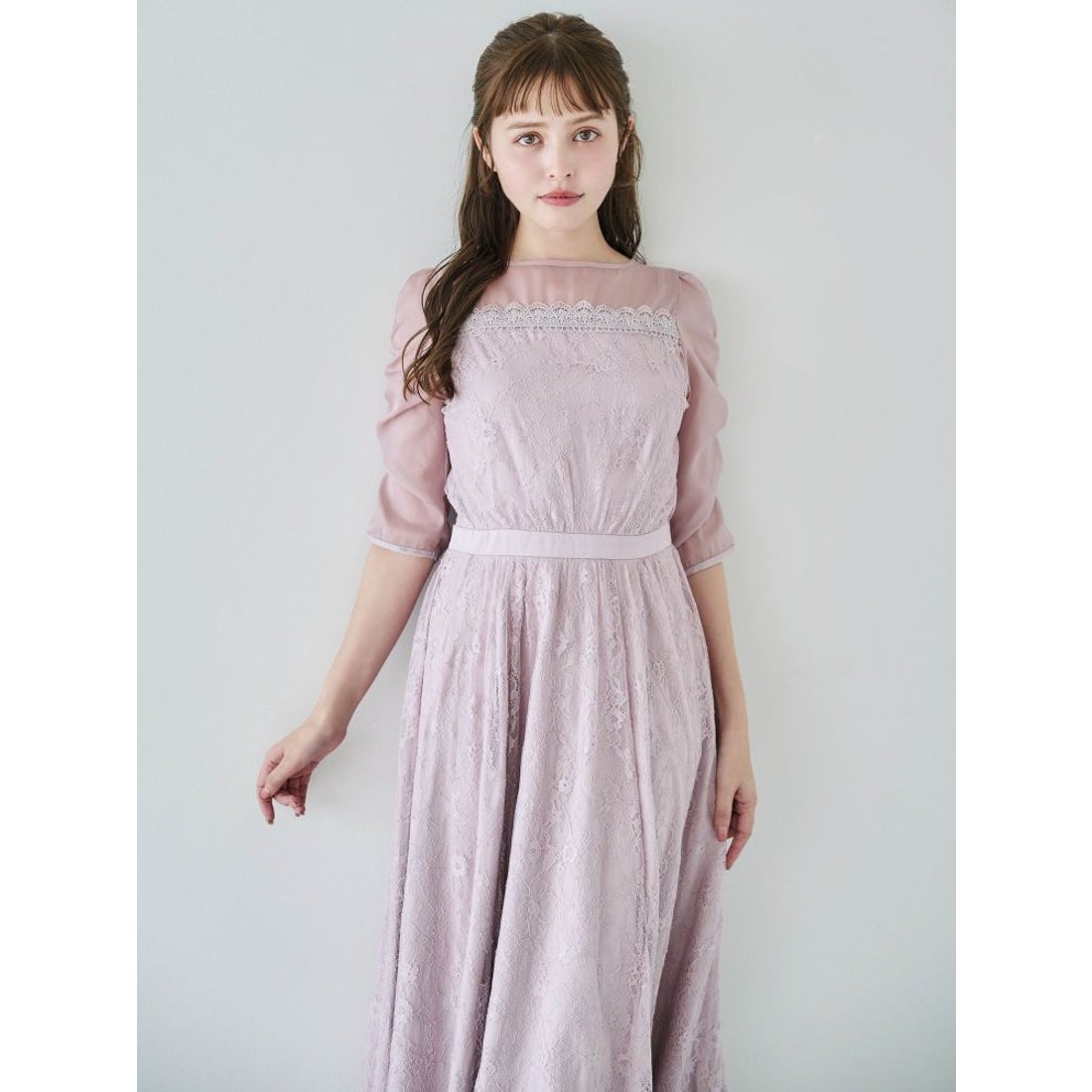 ダズリン dazzlin チュールレースベアコンビドレス （ピンク