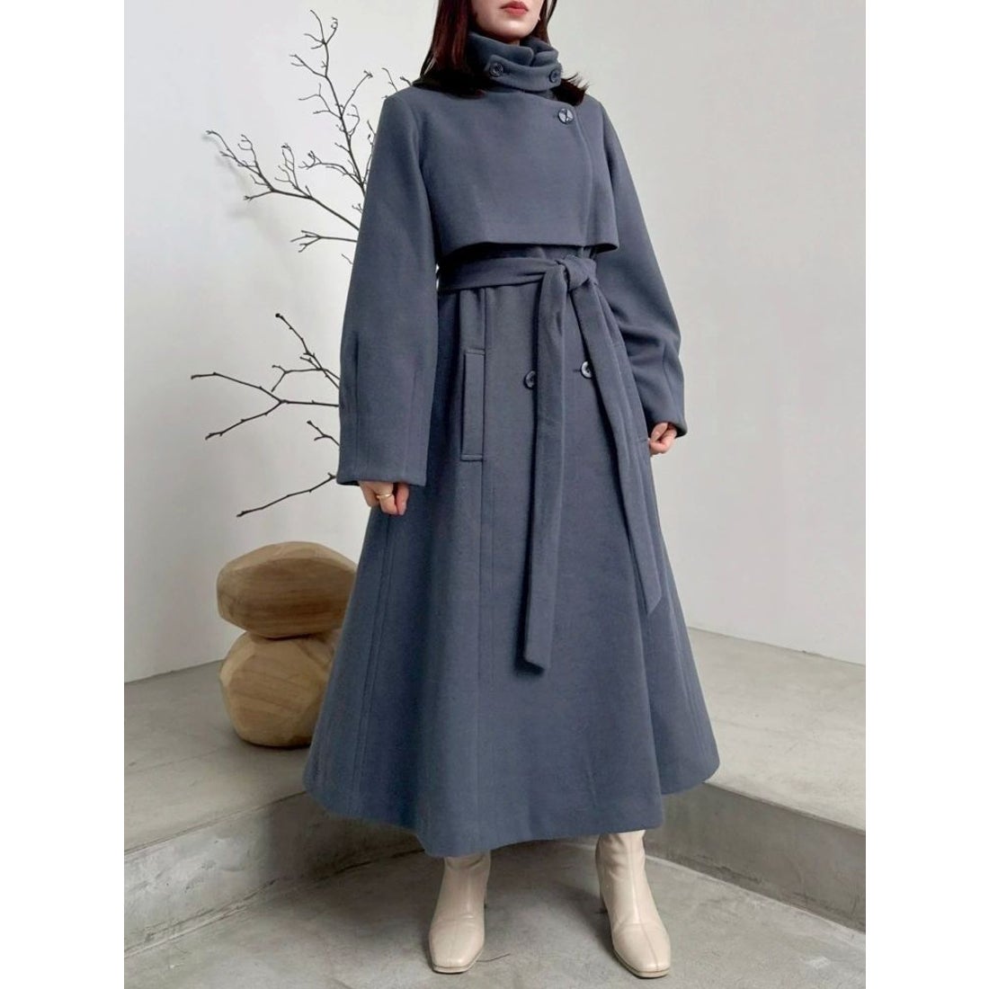 ダズリン dazzlin 2WAYカラーレディコート （ブルー） -靴