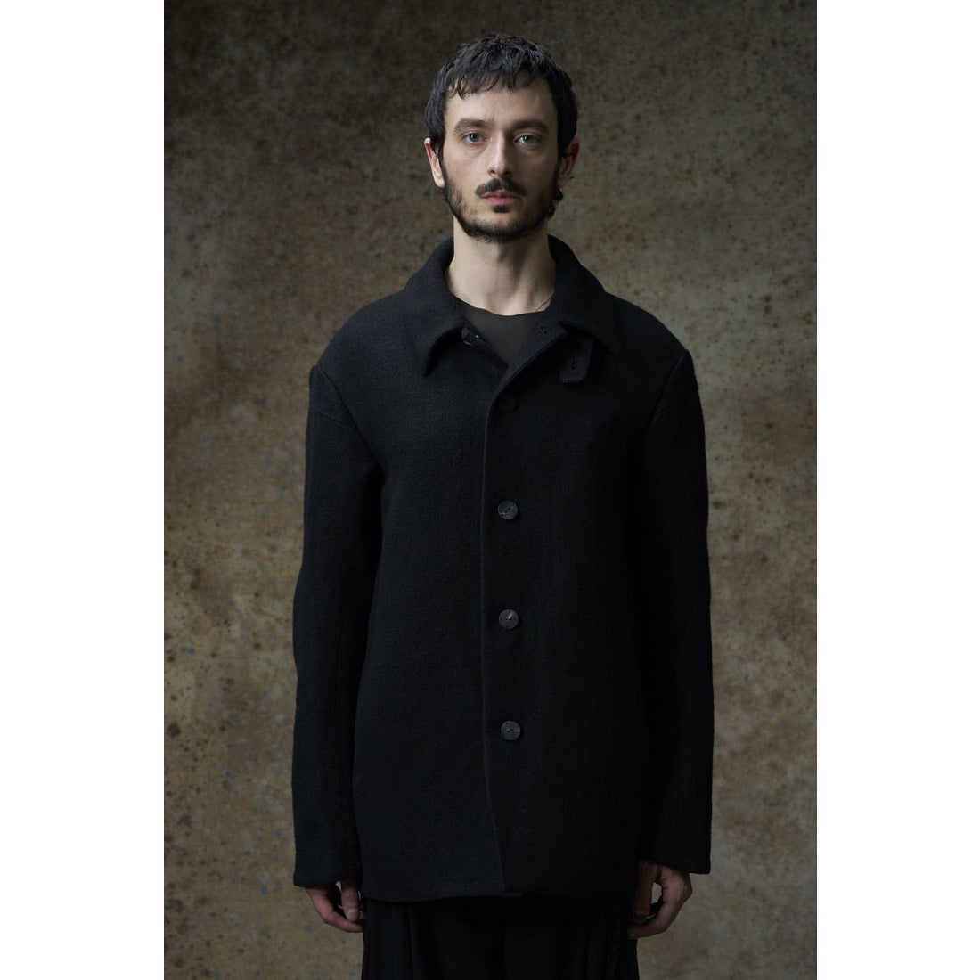 デヴォア DEVOA Jacket Linen / Virgin Wool （BLACK） -FASCINATE