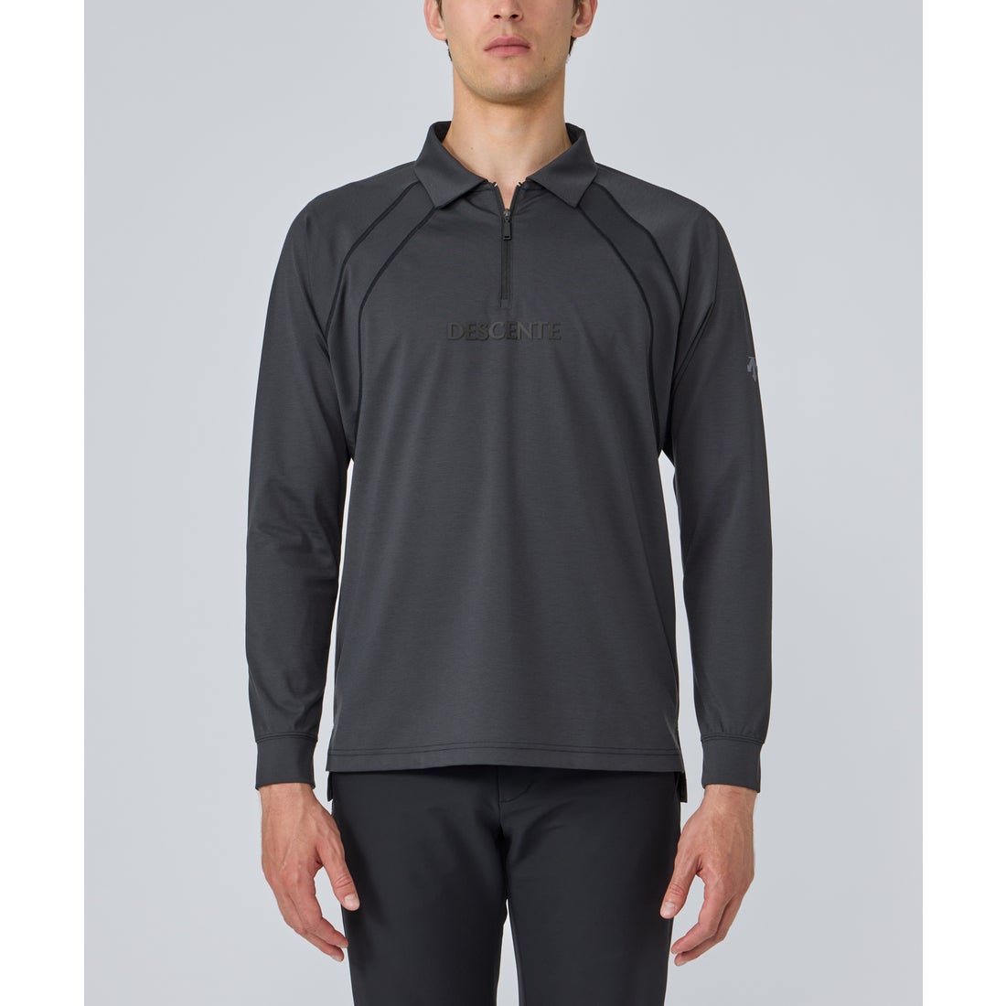 デサントゴルフ DESCENTE ゴルフ ハーフジップ長袖シャツ -デサント