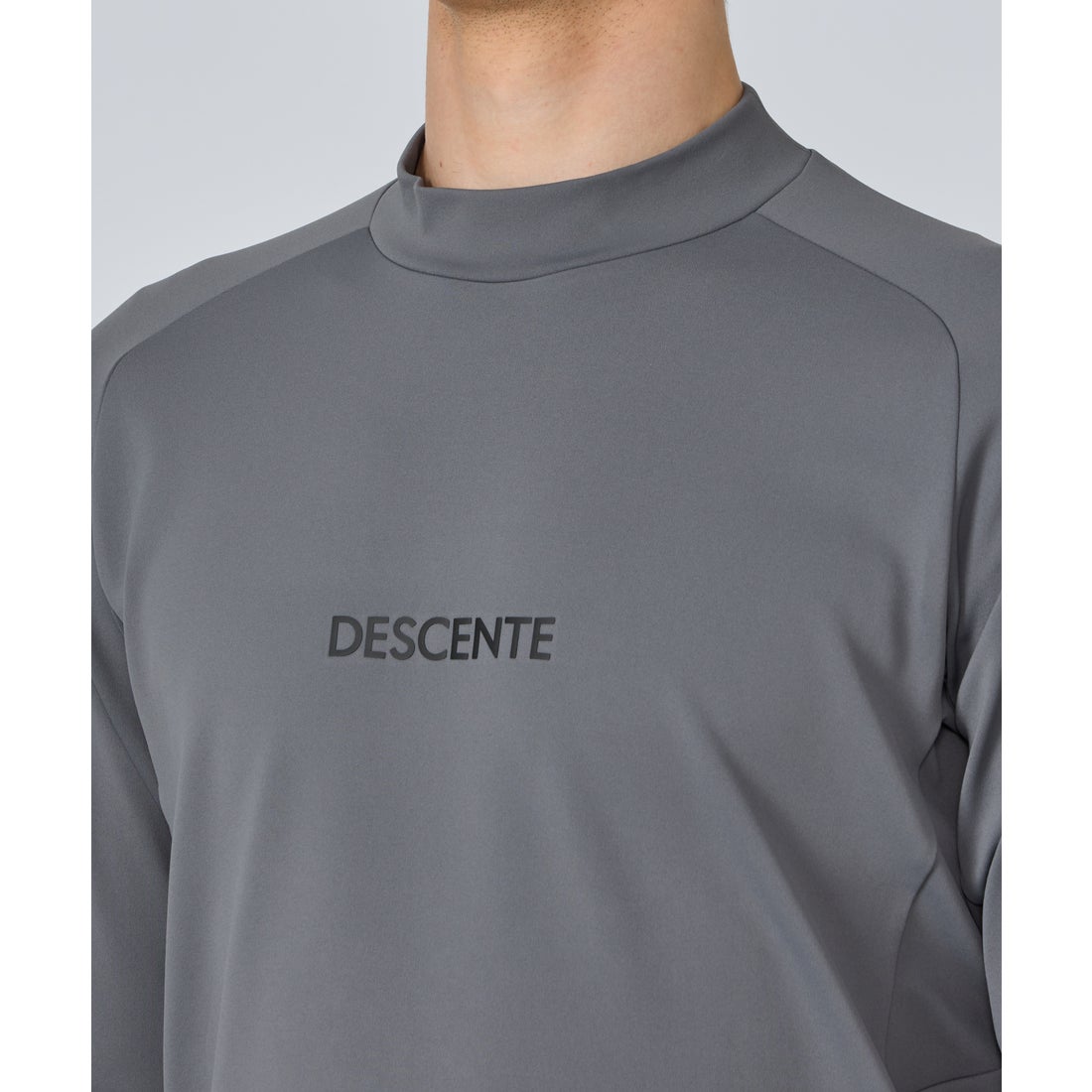 デサントゴルフ DESCENTE ゴルフ 防風裏起毛ロゴプリント長袖モック