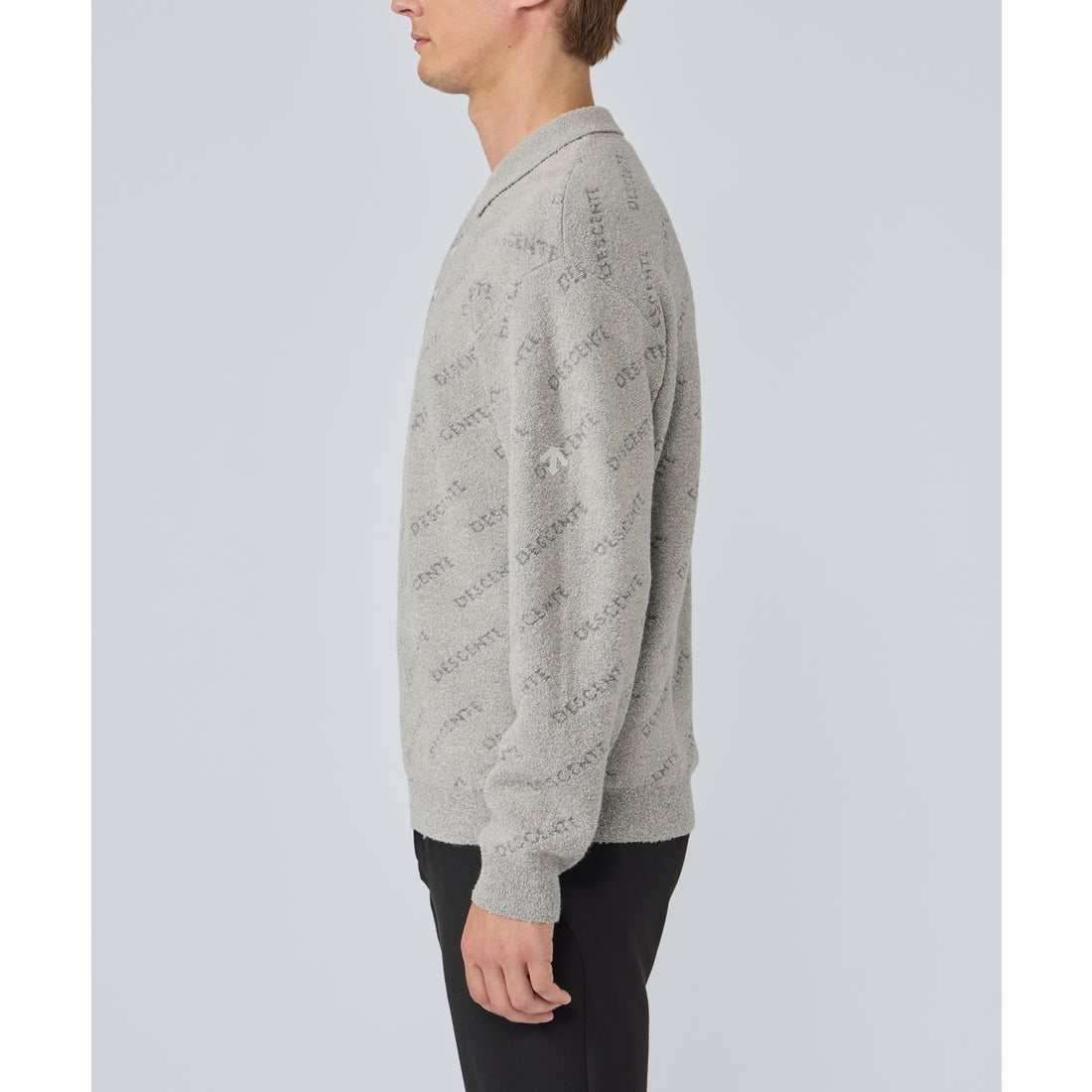 デサントゴルフ DESCENTE ゴルフ 「DESCENTE」ロゴ柄ジャカードポロ衿