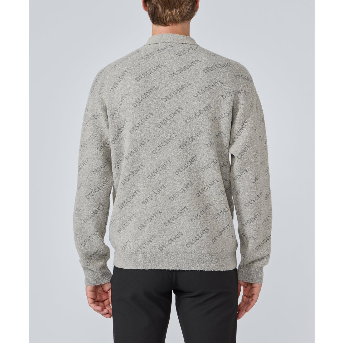 デサントゴルフ DESCENTE ゴルフ 「DESCENTE」ロゴ柄ジャカードポロ衿