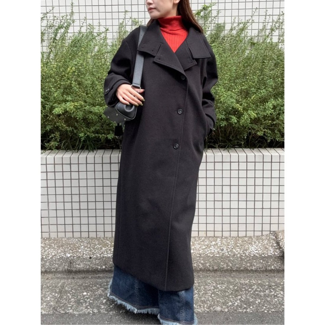 DRAW ハイネックロングコート （黒） - ファッション通販 MAGASEEK