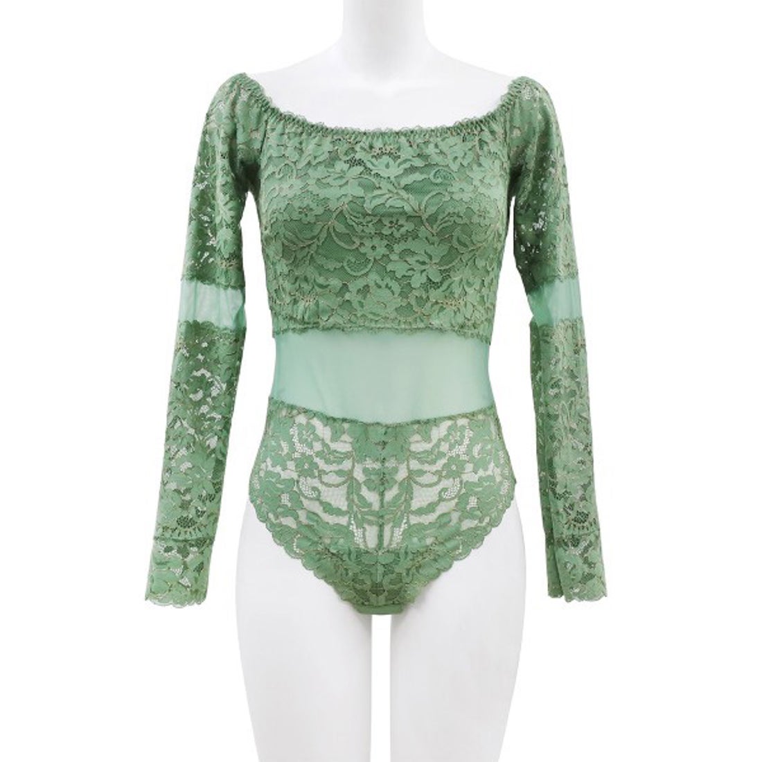 アンブラ ANNEBRA Playful オフショルレースボディスーツ/テディ