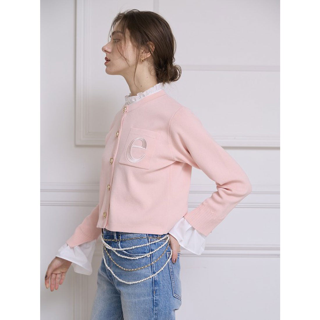 エイミーイストワール EIMY ISTOIRE Attached collar ニット