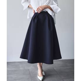 エルフランク ELFRANK ボンディング タック フレアスカート（ネイビー