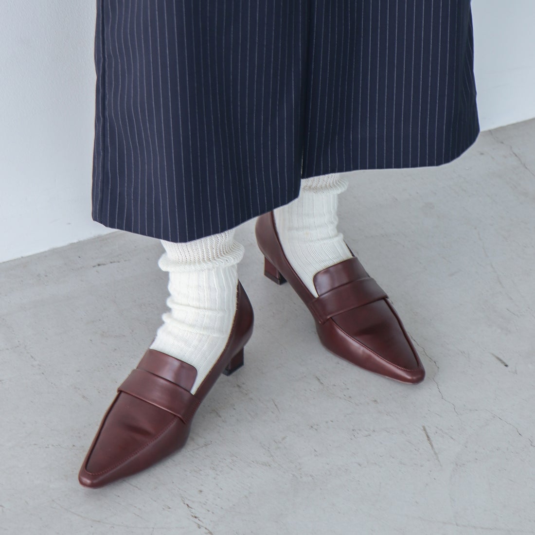 EVOL/イーボル】 ローヒールコインローファー IX5430 （ブラウン