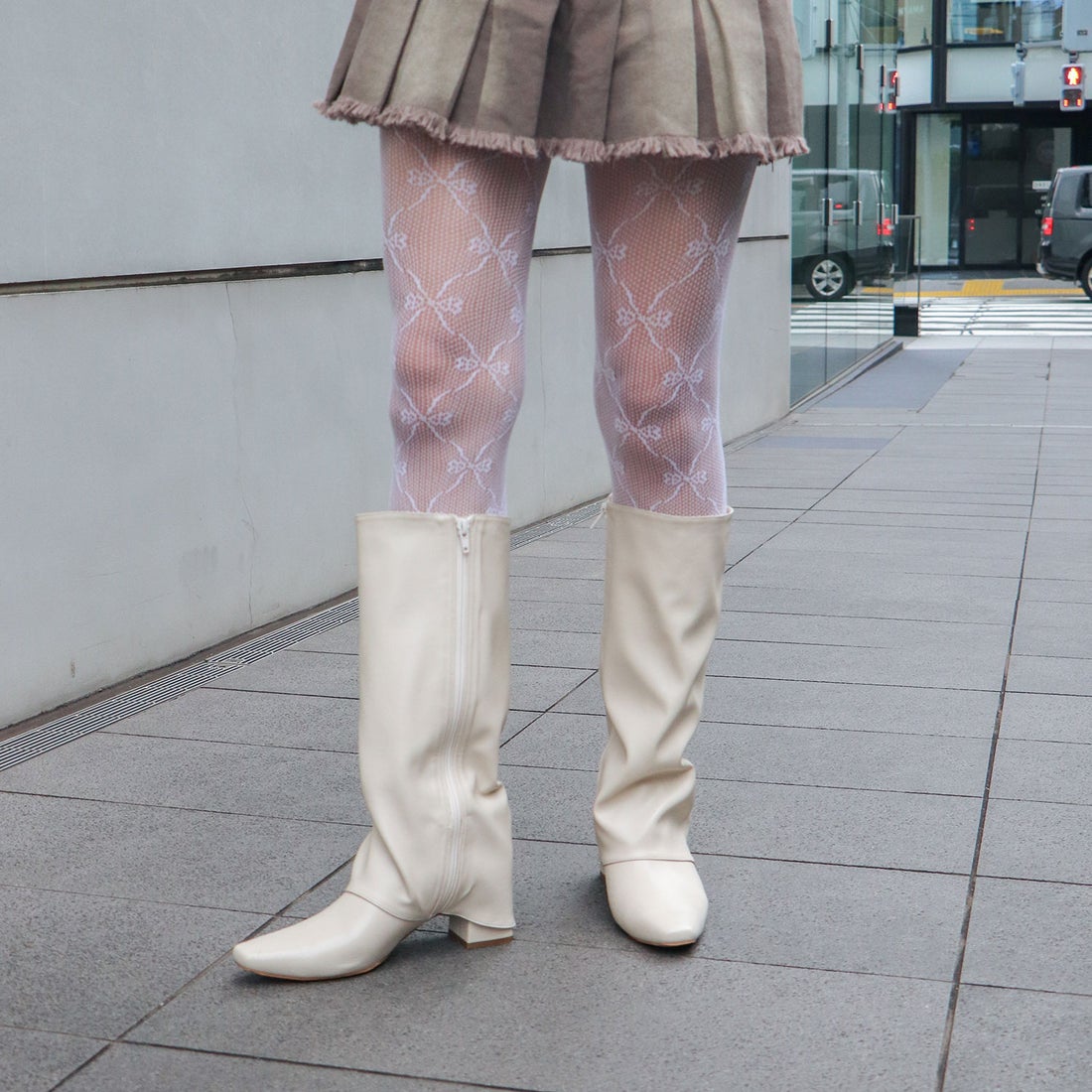 EVOL/イーボル】 フレアワイドシャフトロングブーツ IX5497