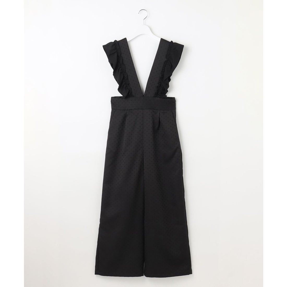 フェルゥ Feroux 【洗える】フリルショルダードット サロペット