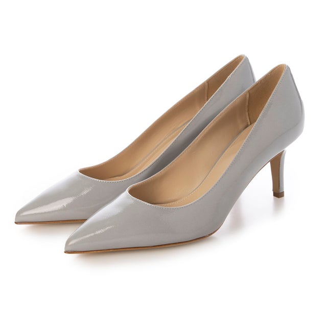 ファビオルスコーニ FABIO RUSCONI チャンキーヒールパンプス （グレー