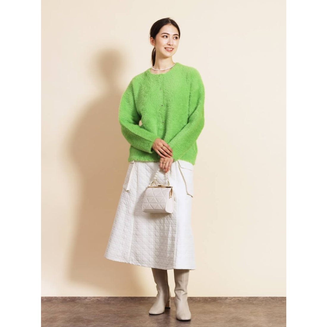 フェンネル FENNEL キルティングフレアスカート （ブラック