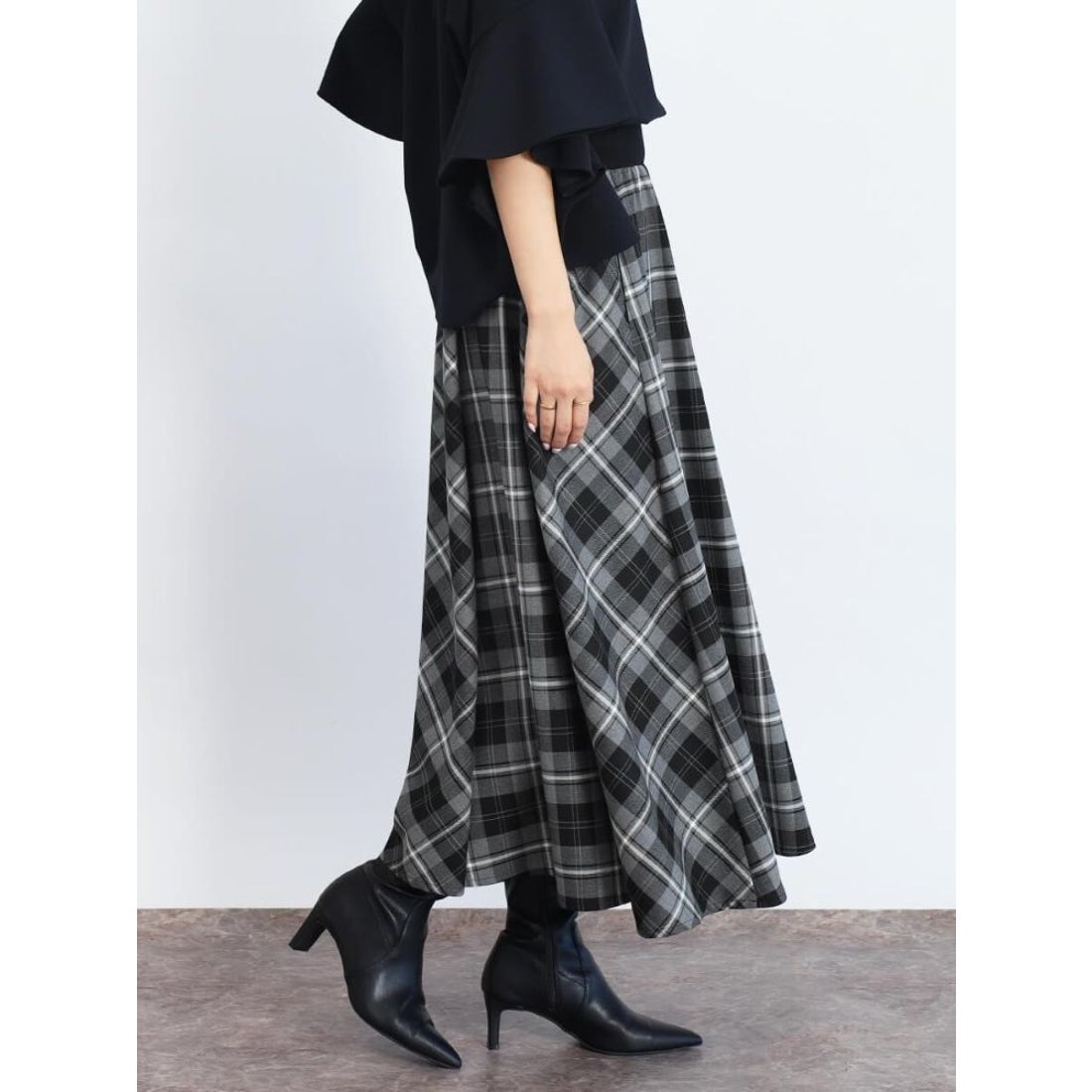 フェンネル FENNEL タータンチェックフレアスカート