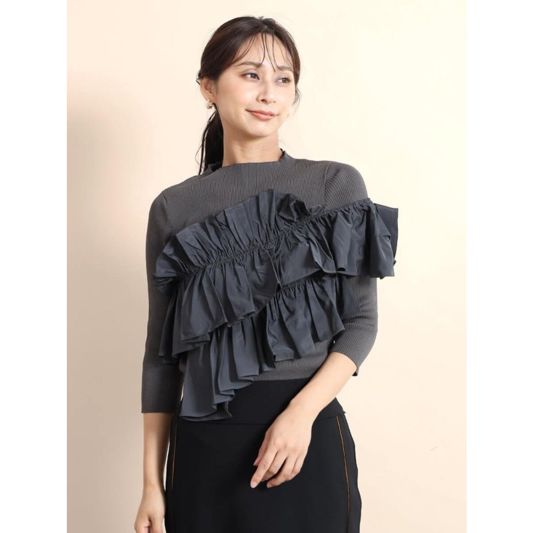 フェンネル FENNEL フリルビスチェマルチwayニットトップス