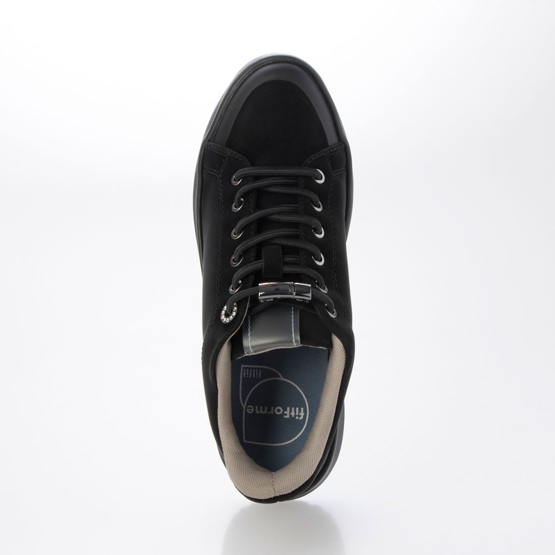 撥水ハンズフリースニーカー （ブラック×ブラック） -fitfit(フィット