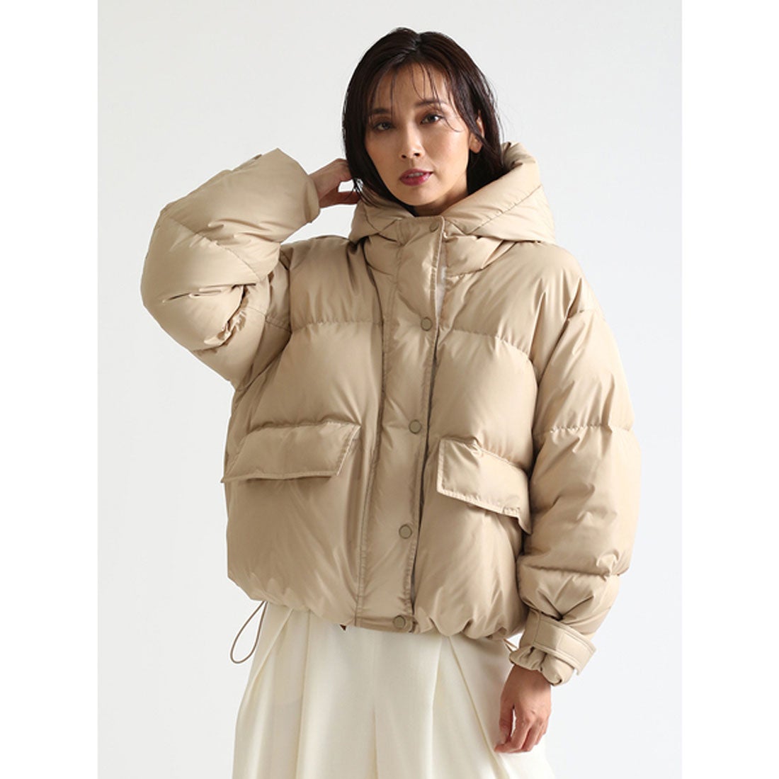 フレイ アイディー FRAY I.D フードショートダウン （ホワイト） -靴