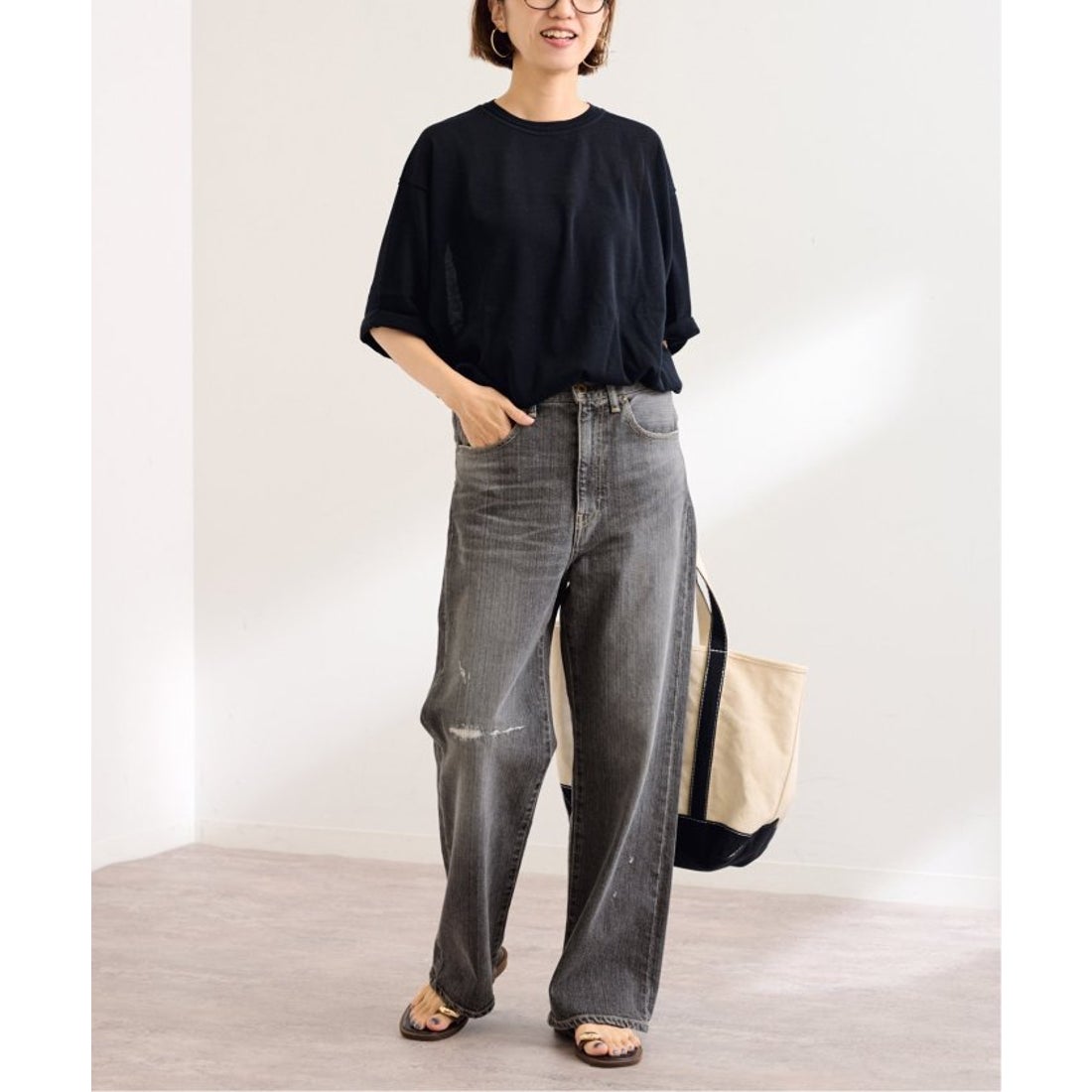 フレームワーク FRAMeWORK ≪追加≫デニムストレートパンツ3 （グレーA