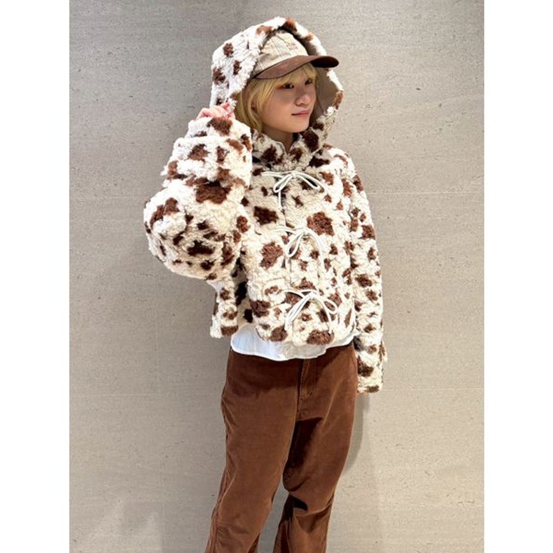 ファーファー FURFUR リボンショートダッフルコート （PNK