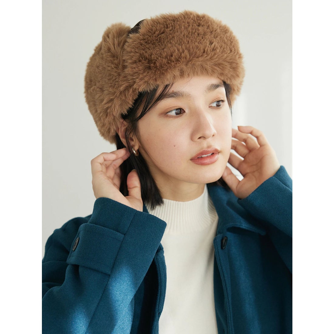 グリーン パークス Green Parks ・リボンフライトキャップ （ブラウン