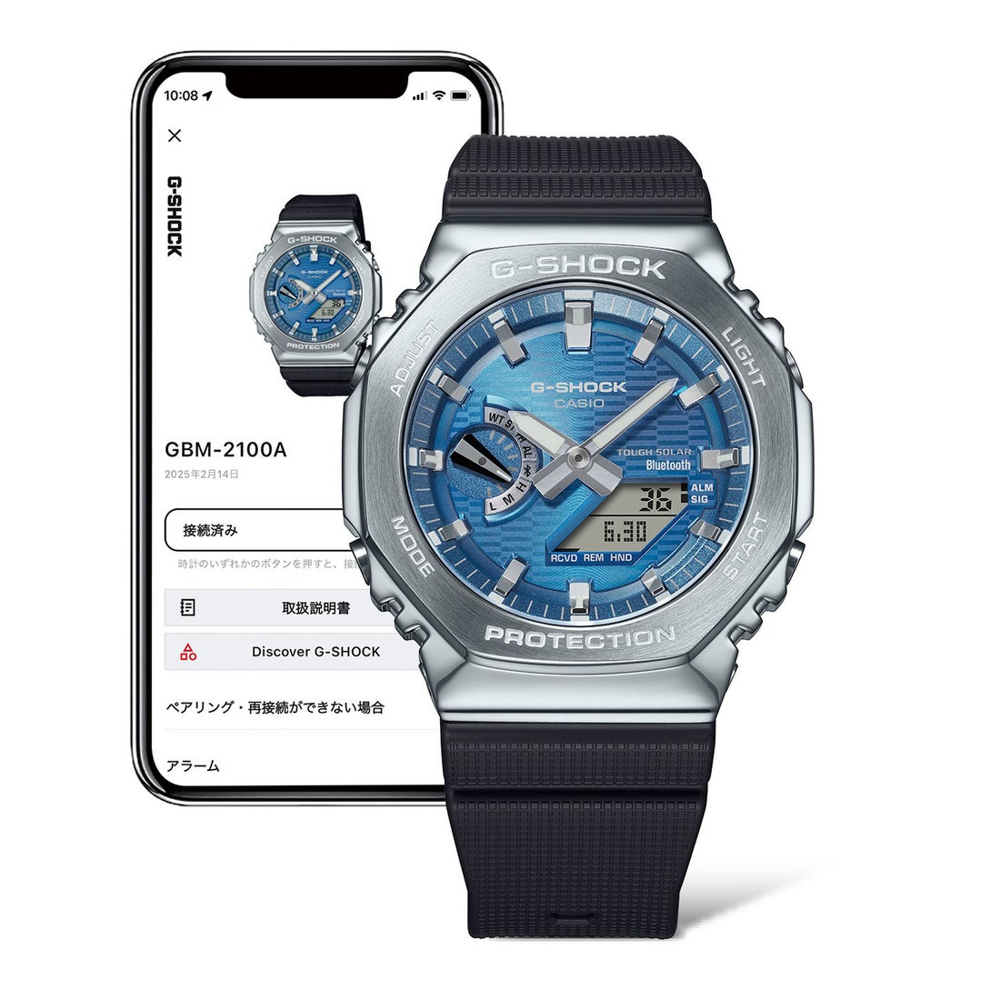 G-SHOCK】メタルベゼル / スマートフォンリンク＆タフソーラー / GBM