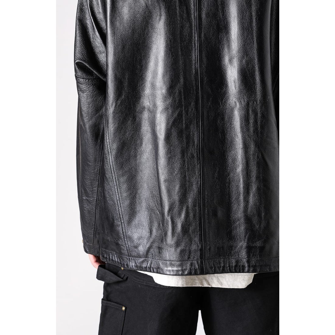 カミヤ KAMIYA Leather Coach Jacket （Black） -FASCINATE