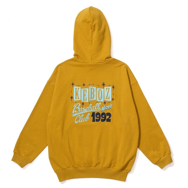 ケボズ KEBOZ BB SMALL WAPPEN SWEAT FULL ZIP HOODIE （ORANGE
