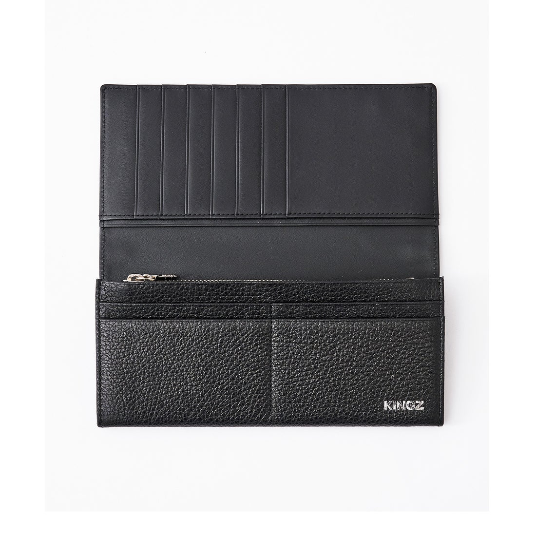 キングズ KINGZ スタッズ付かぶせ長財布 (ブラック) -Samantha Global