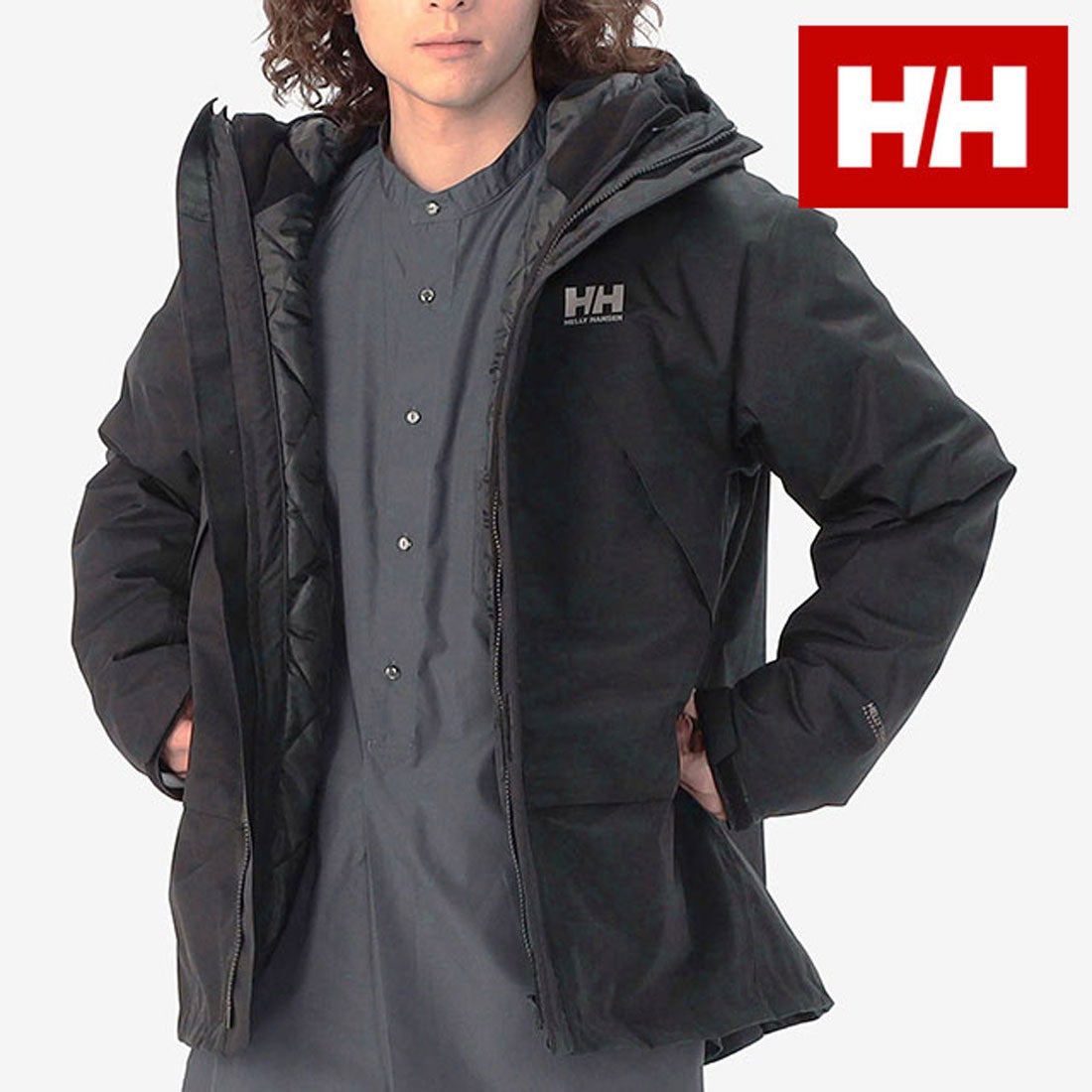 ヘリーハンセン HELLY HANSEN Scandza 3way Jacket ブラック [HH12463