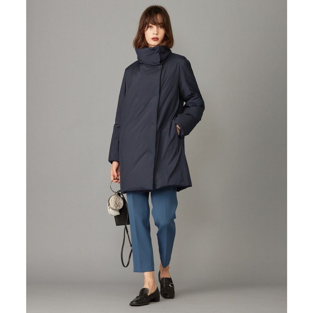 アイシービー ICB ADSダウン スタンドカラーコート （ネイビー系