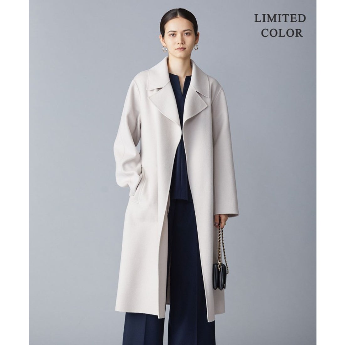 アイシービー オオキイサイズ ICB L ウールリバー ロングトレンチ