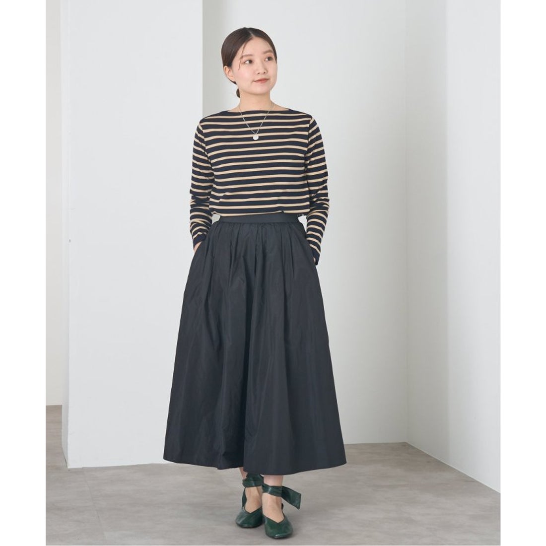 イエナ IENA 《追加》タフタフレアスカート （ホワイト