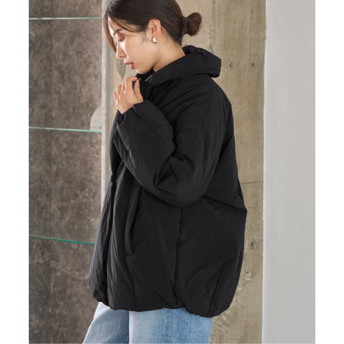 イエナ IENA ARTIROSA 撥水テイラーコクーンダウン （ブラウン