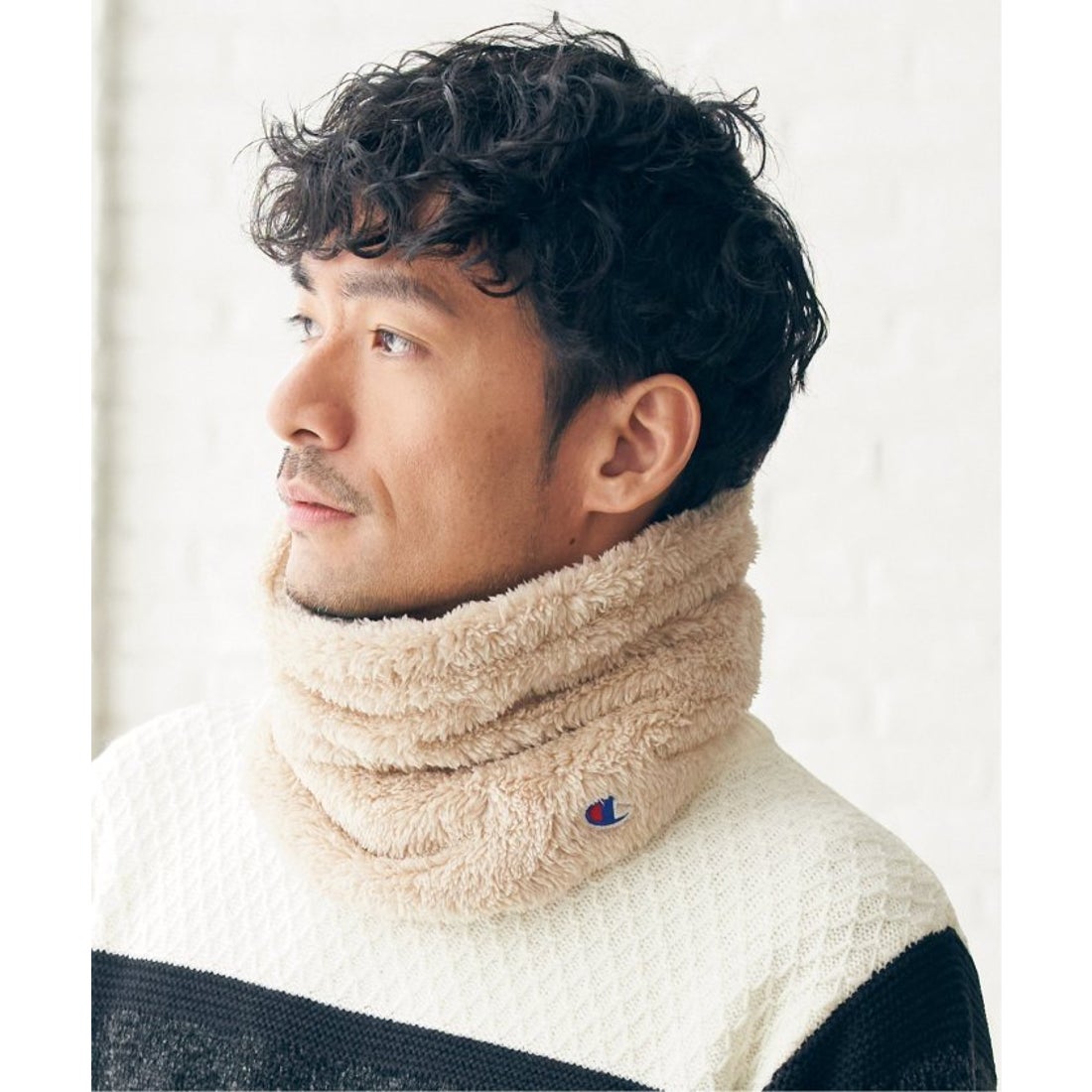 イッカ ikka Champion チャンピオン フェイクファーネックウォーマー