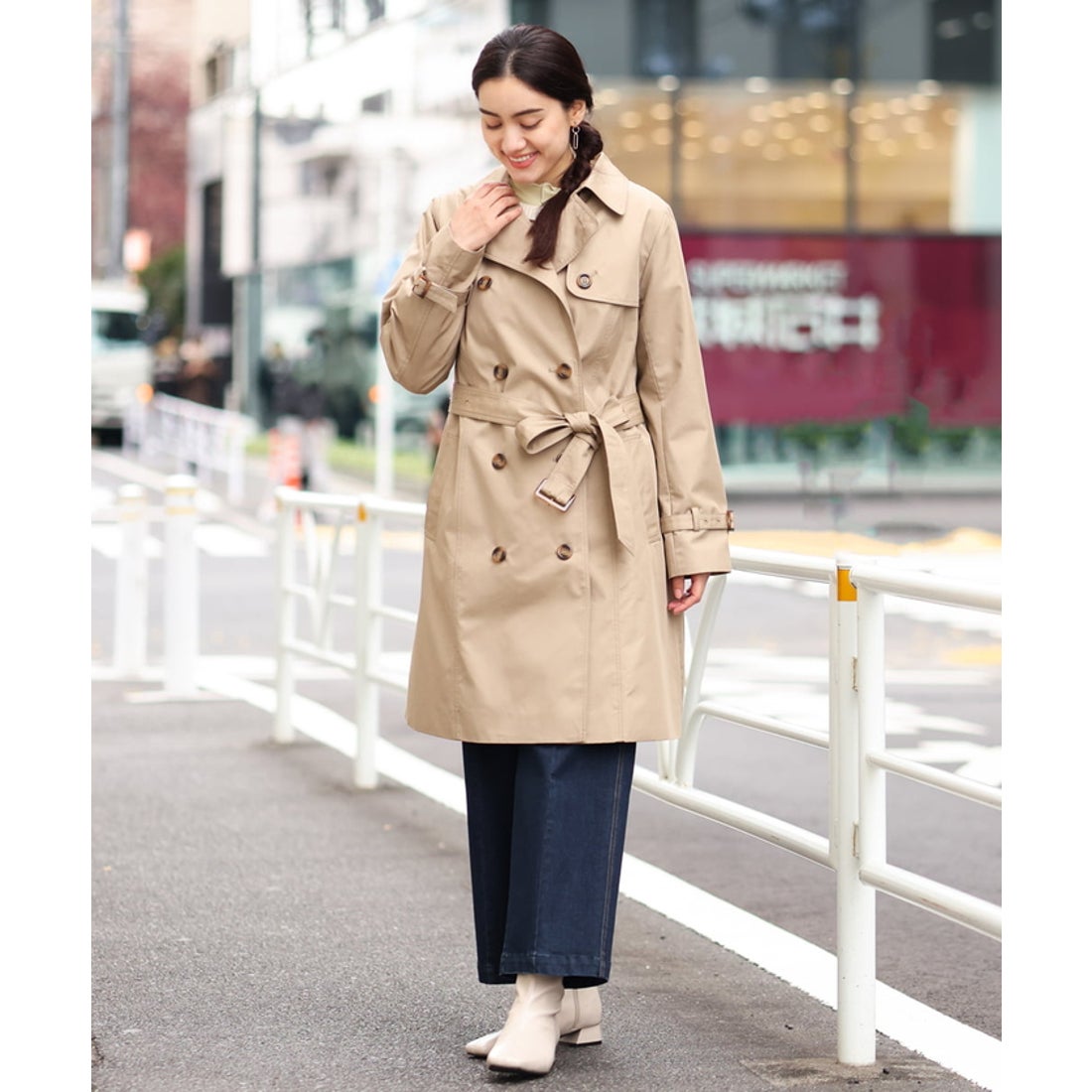 エウルキューブ eur3 【大きいサイズ/19号まであり】トレンチコート