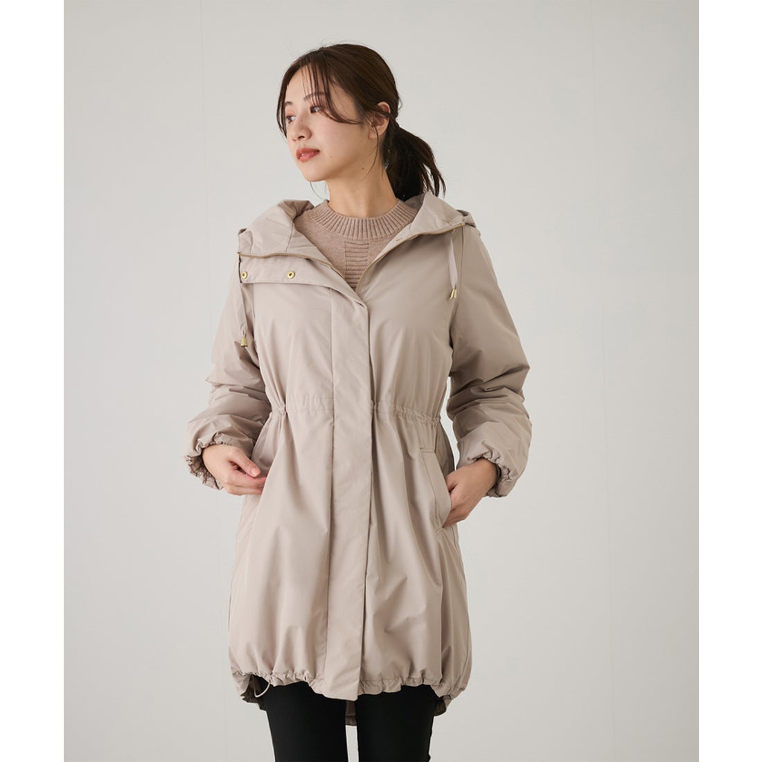 ジャイロ JAYRO 蓄熱中綿フードドロストコート （グレー