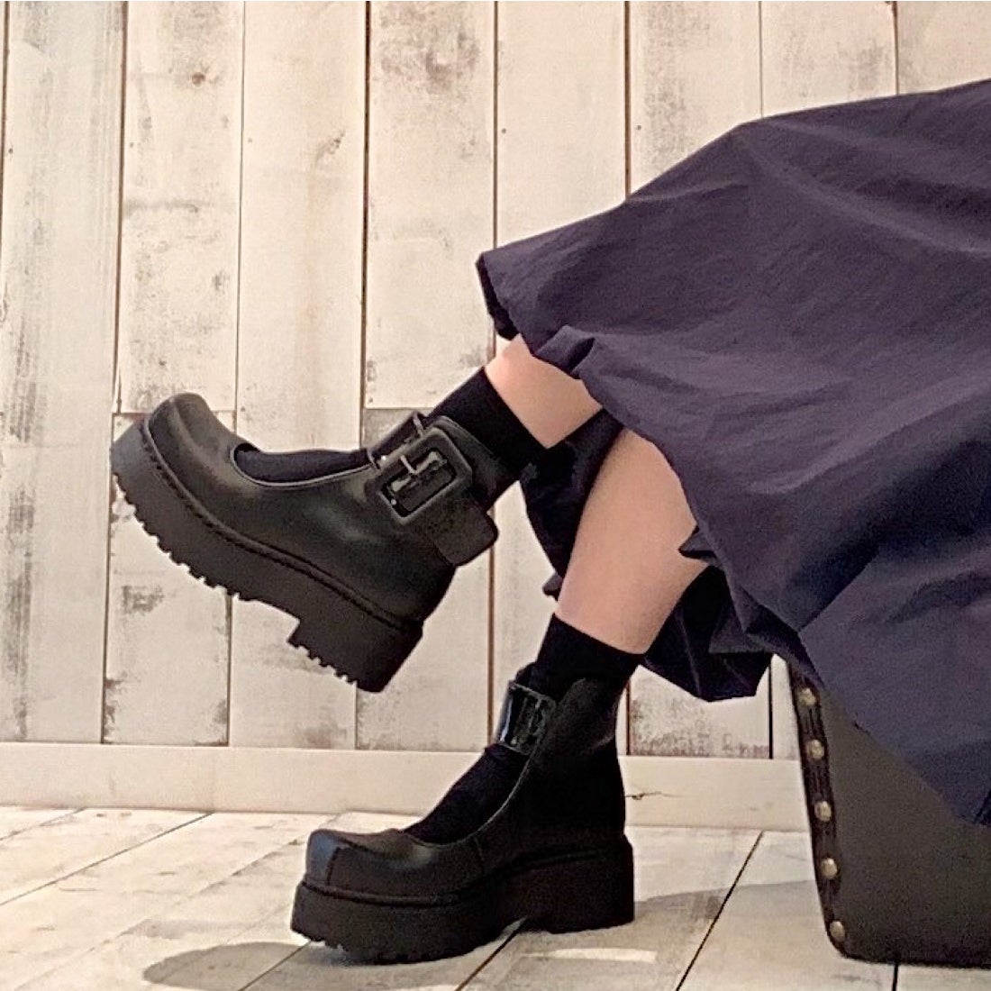 ジェフリーキャンベル Jeffrey Campbell 太ベルト厚底パンプス