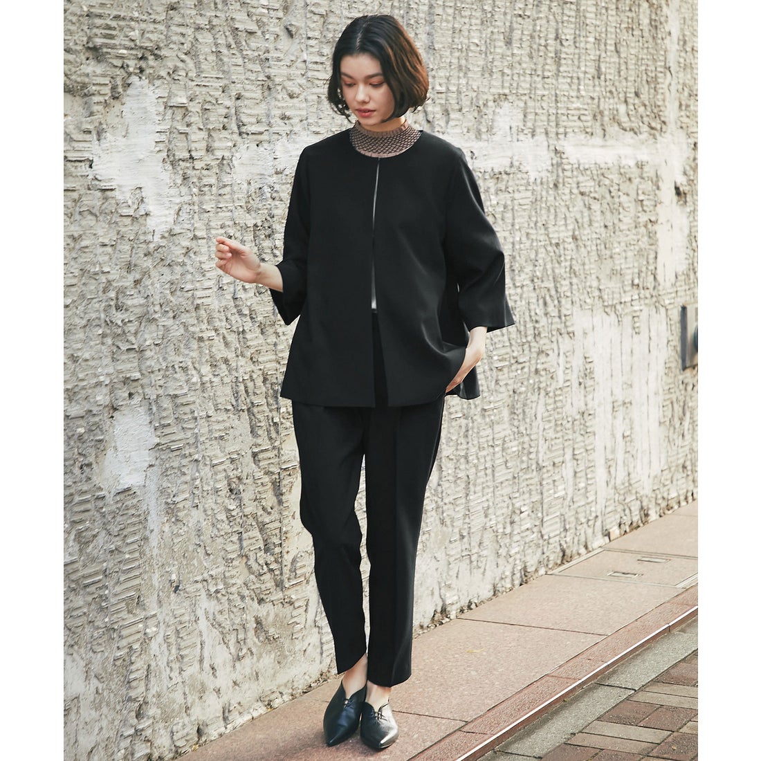 スマイルオーキッド SMILE ORCHID ノーカラージャケット＆テーパード