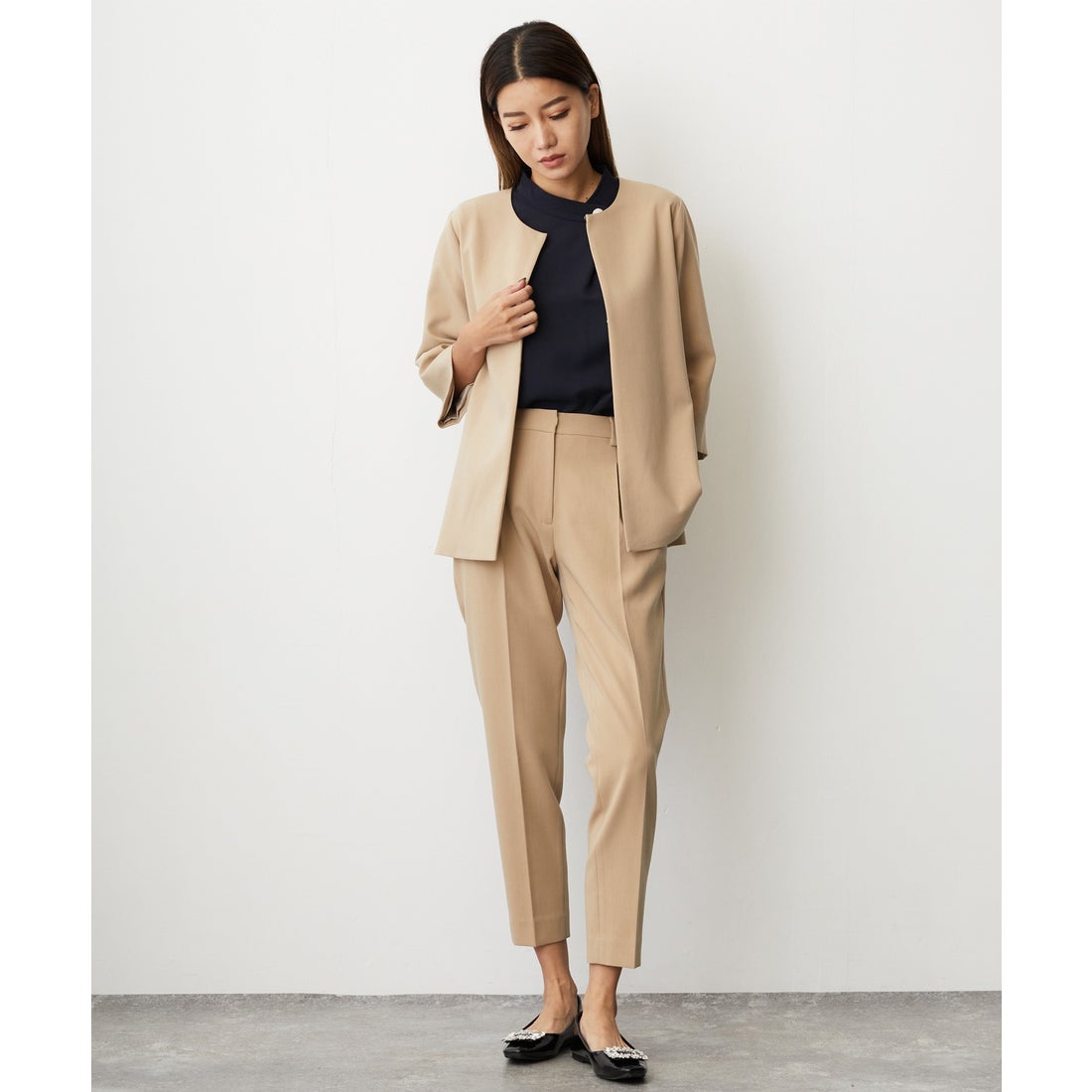 スマイルオーキッド SMILE ORCHID ノーカラージャケット＆テーパード