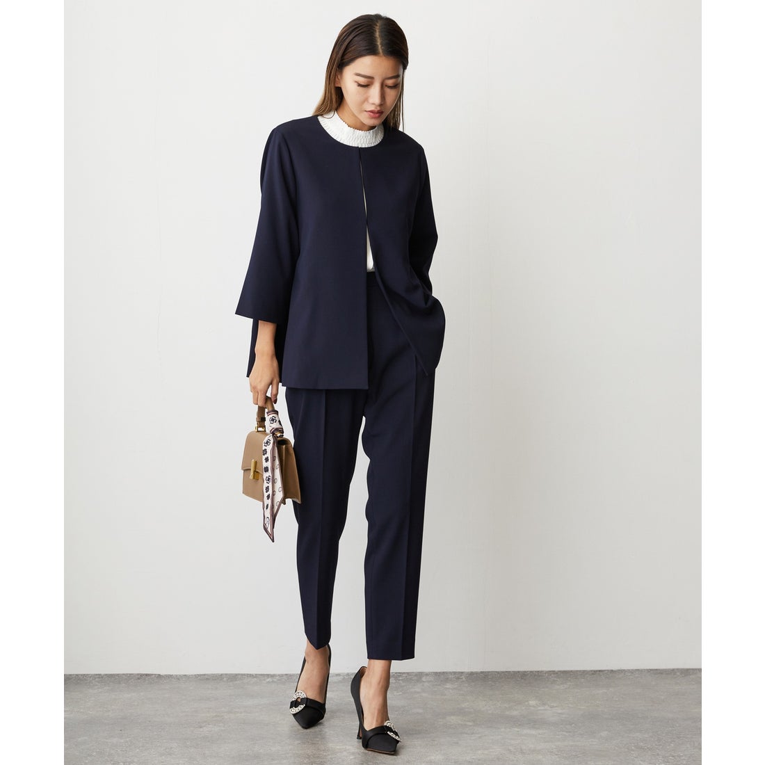 スマイルオーキッド SMILE ORCHID ノーカラージャケット＆テーパード