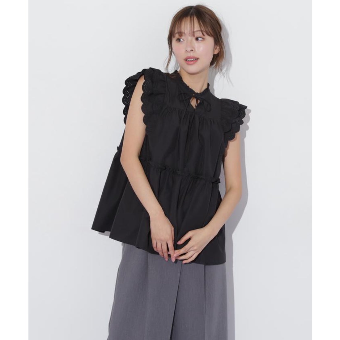 ジルバイジルスチュアート JILL by JILLSTUART カットワークティアード
